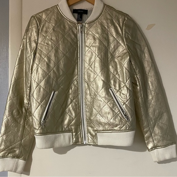Golden Metallic winter jacket - Picture 6 of 7